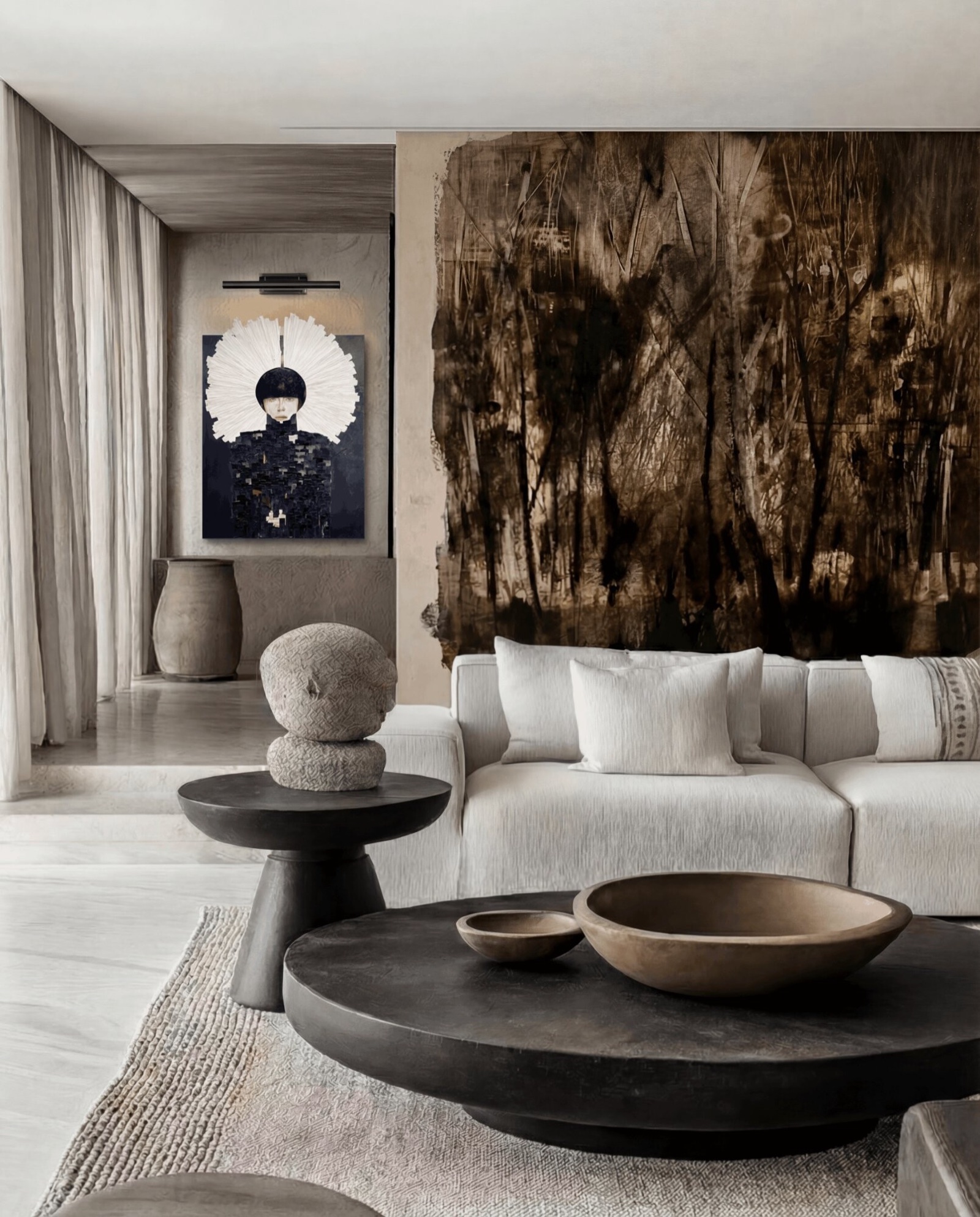 A Tabukas Qis mural in a residential interior